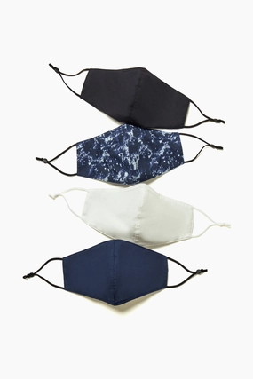 Adjustable 3-Layer Cloth Face Masks (4 Pack)
