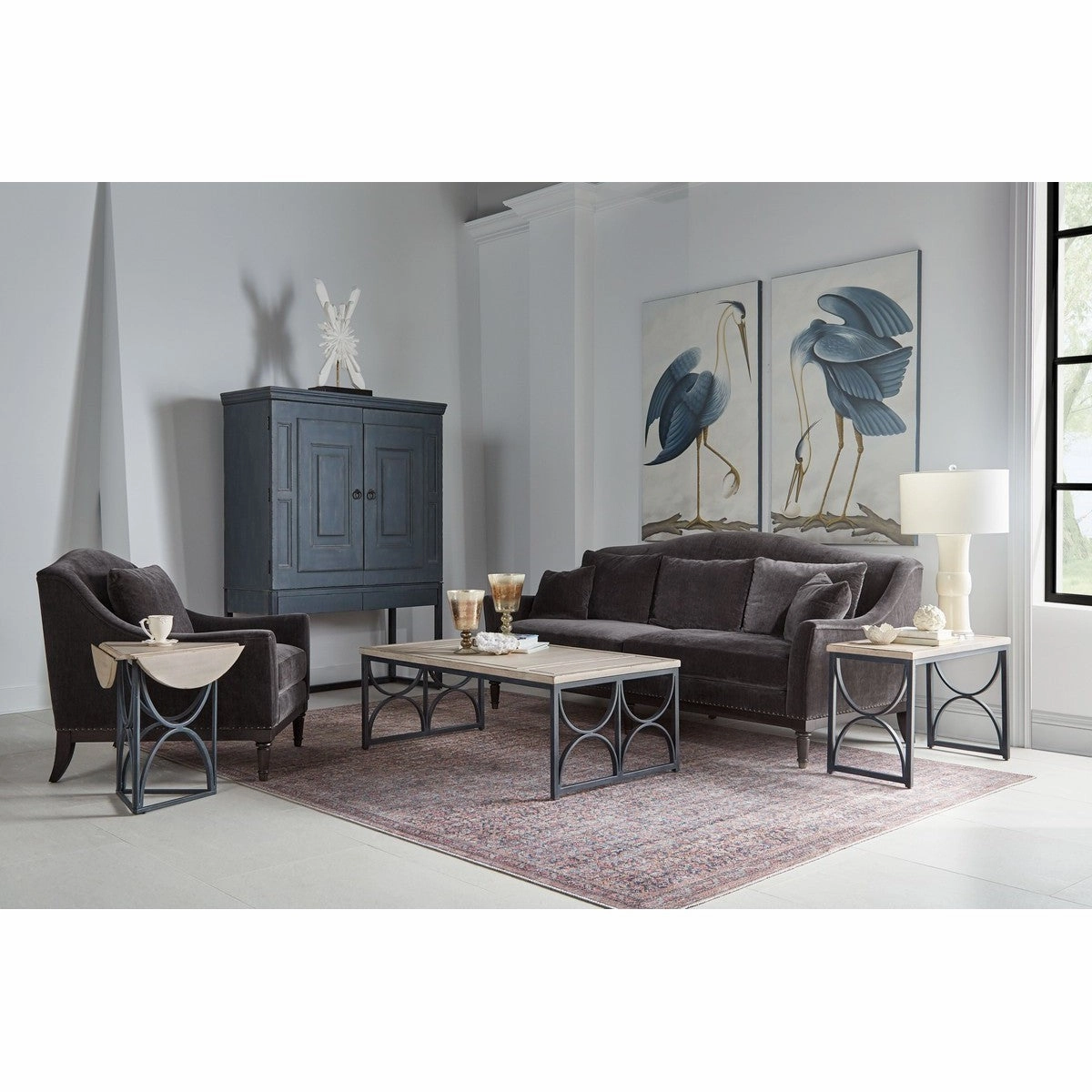 Alcove Chairside Table - White