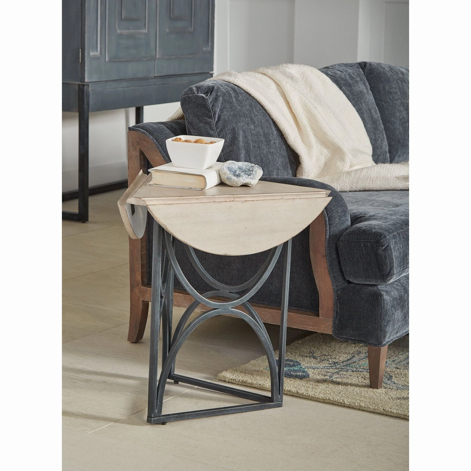 Alcove Chairside Table - White