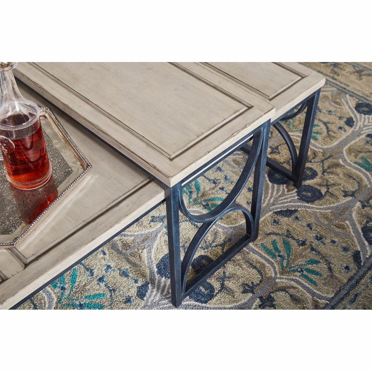 Alcove Metal Cocktail Table - White