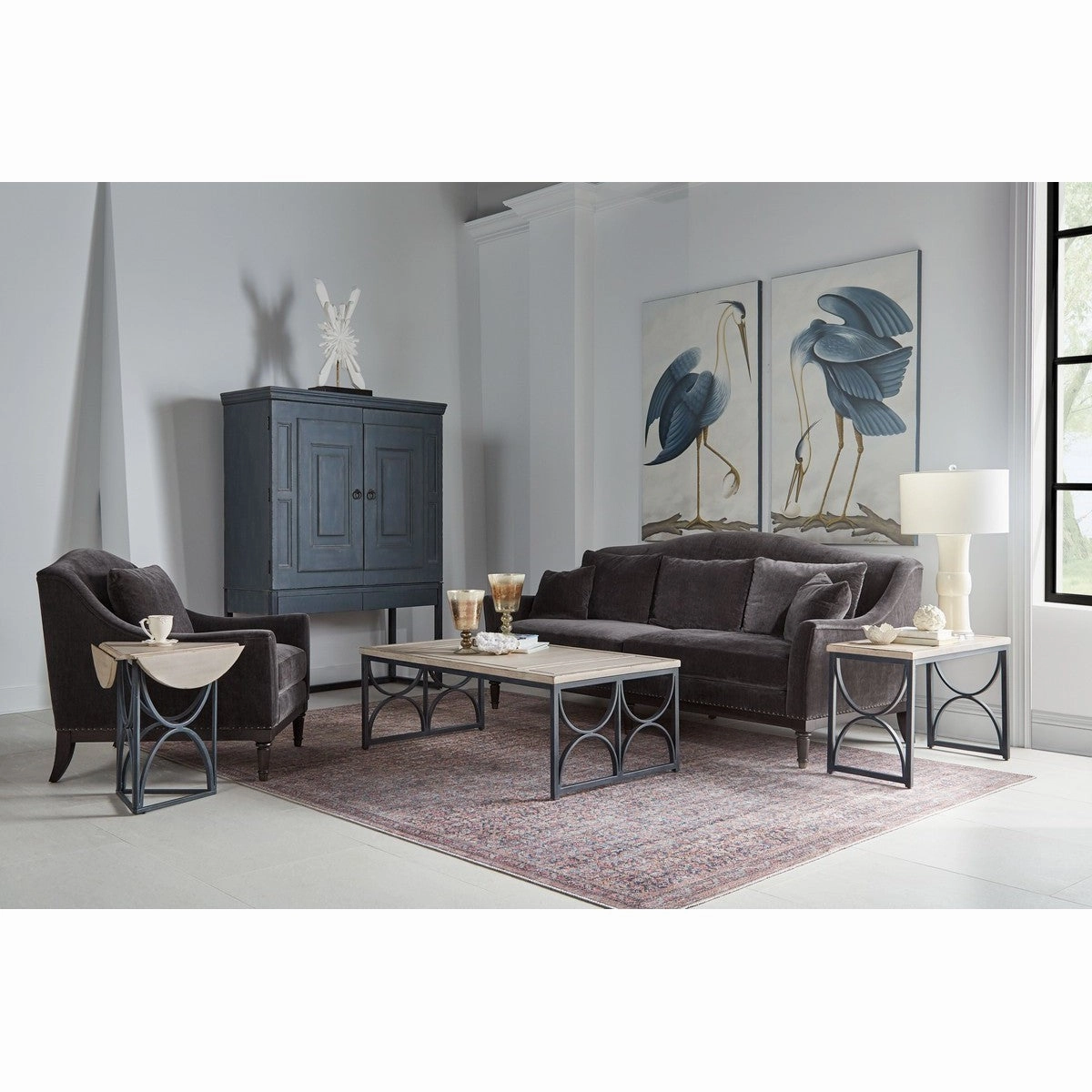 Alcove Metal Cocktail Table - White