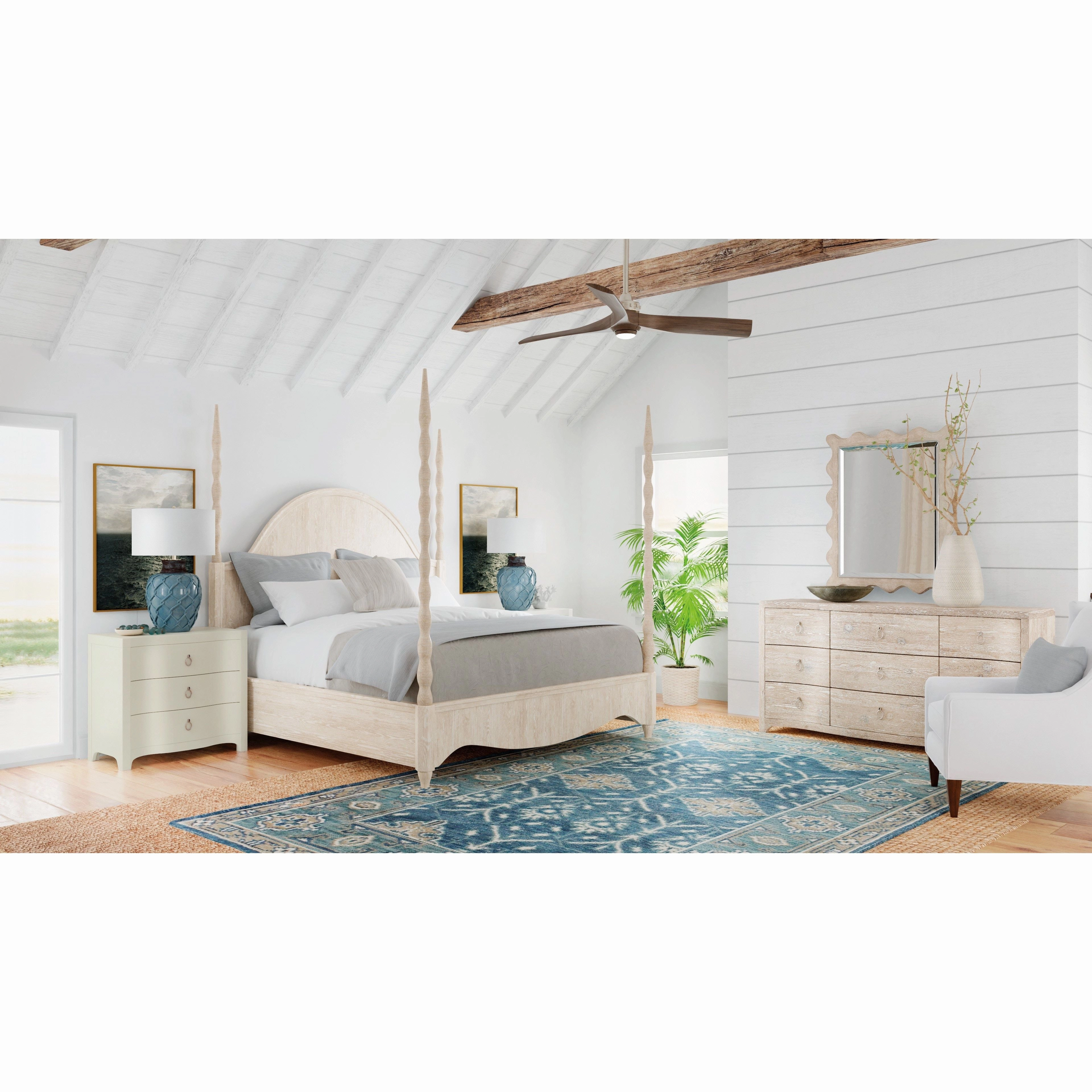 Antigua Three Drawer Nightstand
