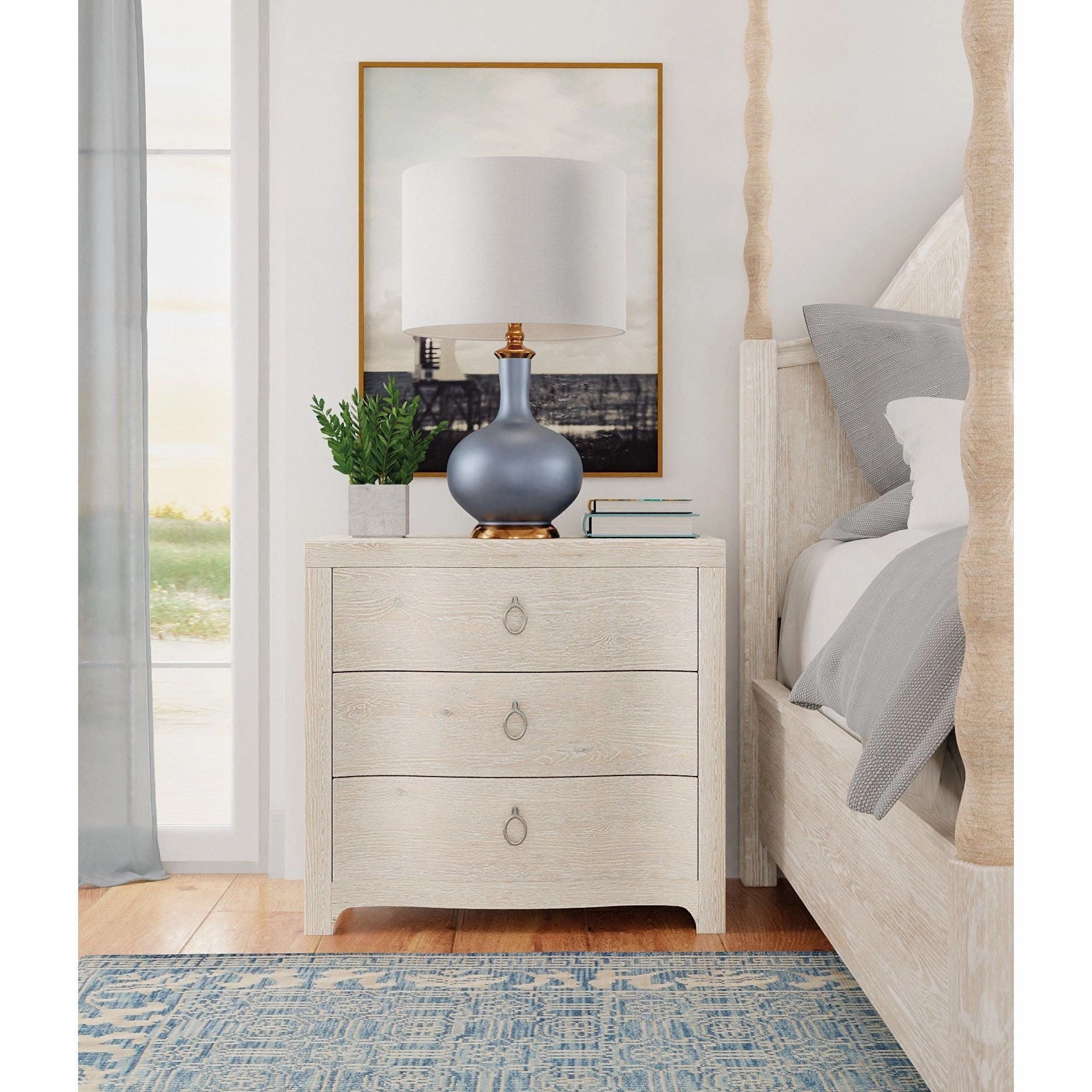 Antigua Three Drawer Nightstand