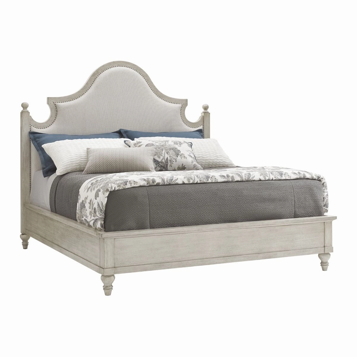 Arbor Hills Upholstered Bed 6/6 King - Oyster