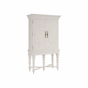 Arezzo Bar Cabinet - Polo Mallet White