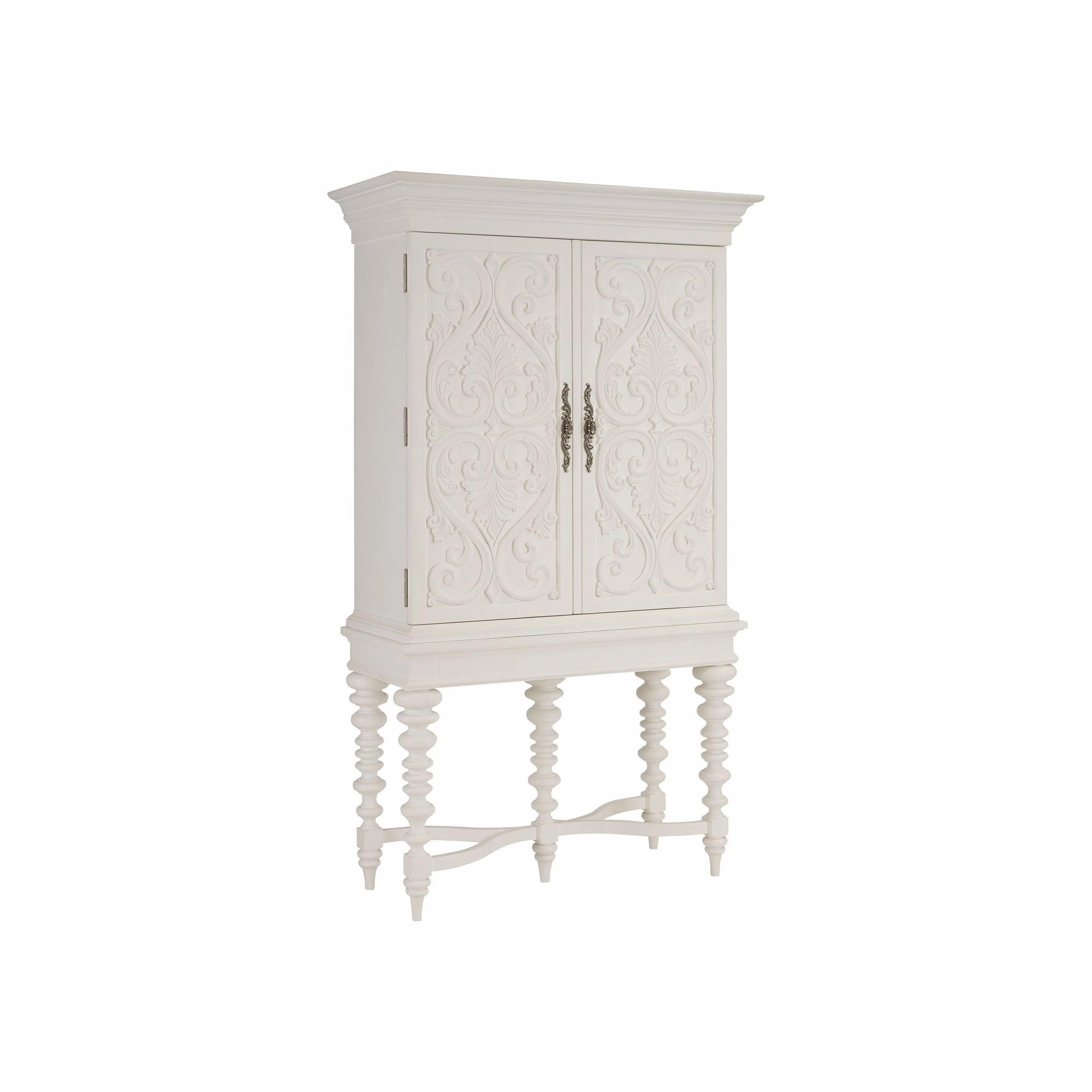Arezzo Bar Cabinet - Polo Mallet White
