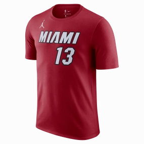 Bam Adebayo Nike Jordan Brand Statement Red Name & Number Tee