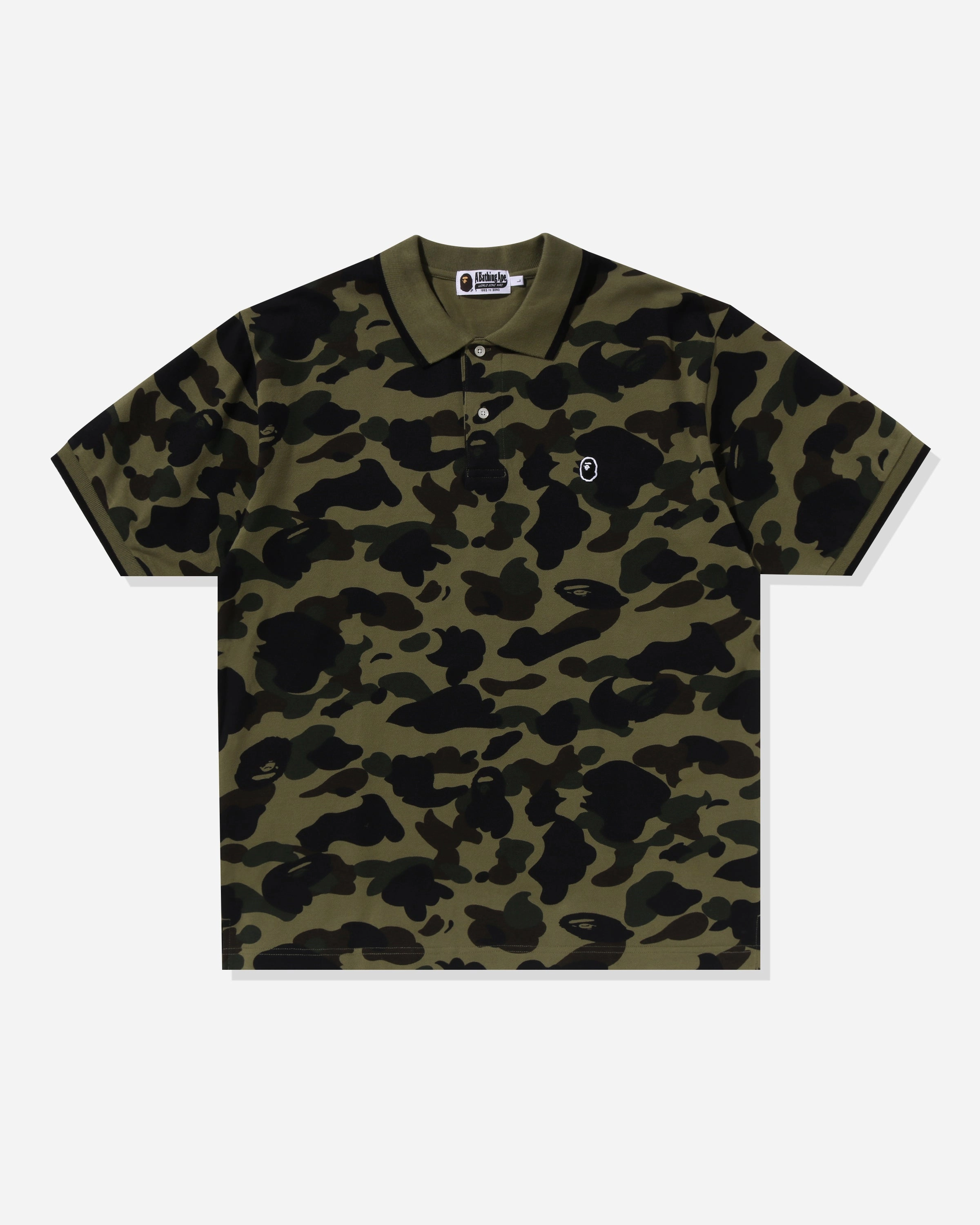 BAPE 1ST CAMO ONE POINT POLO M リラックス - GREEN