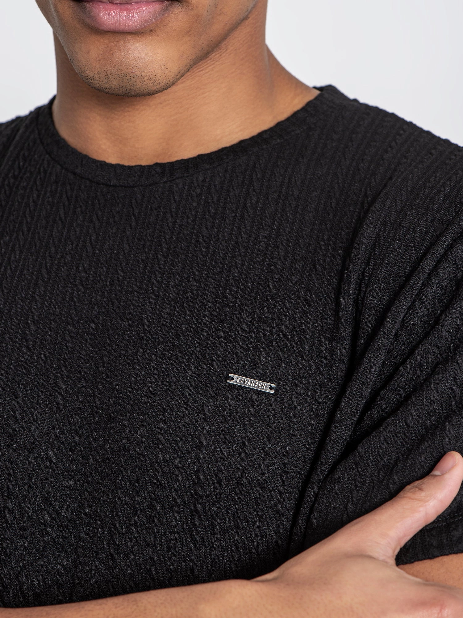 Black Braid Tee
