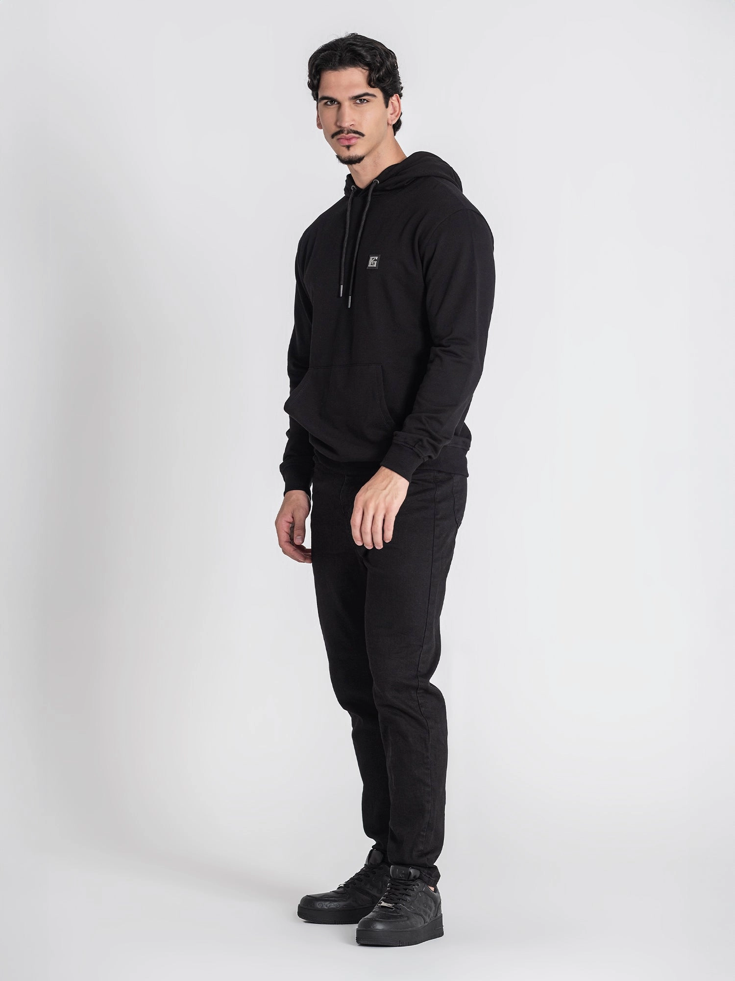 Black GK Plaque Hoodie