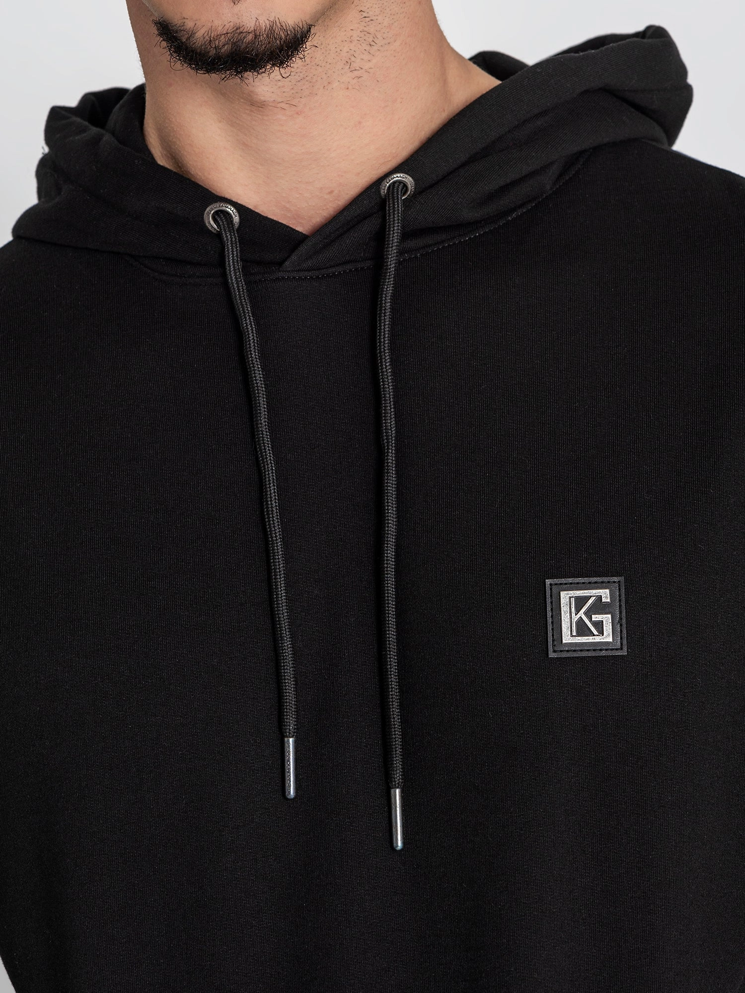 Black GK Plaque Hoodie