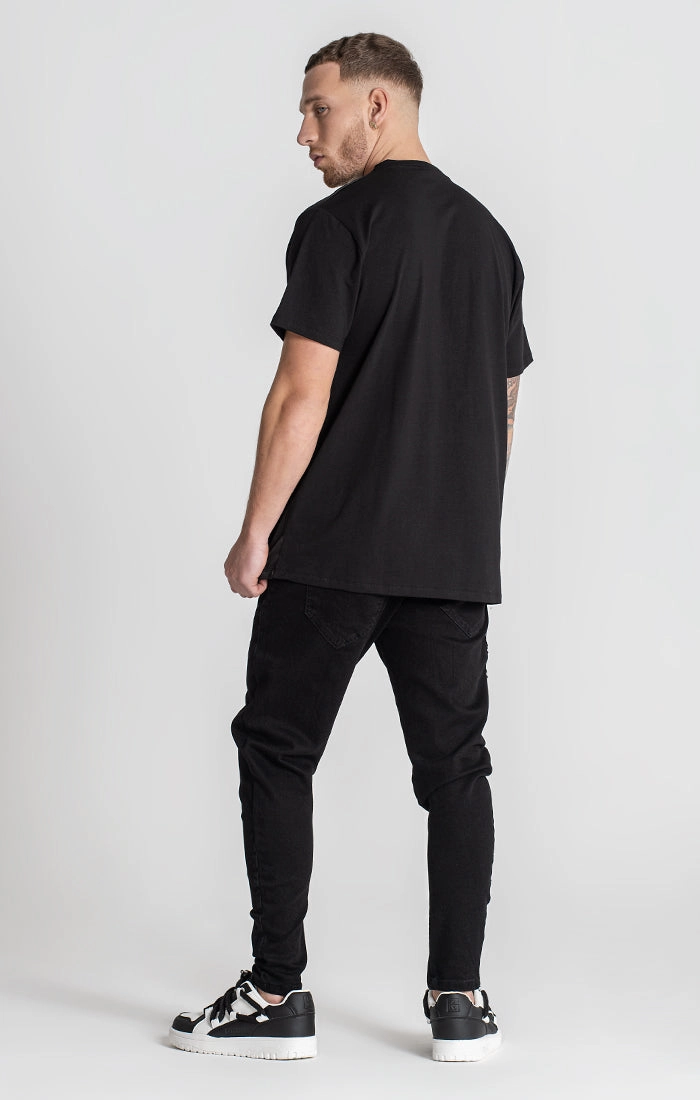 Black Satin Tee
