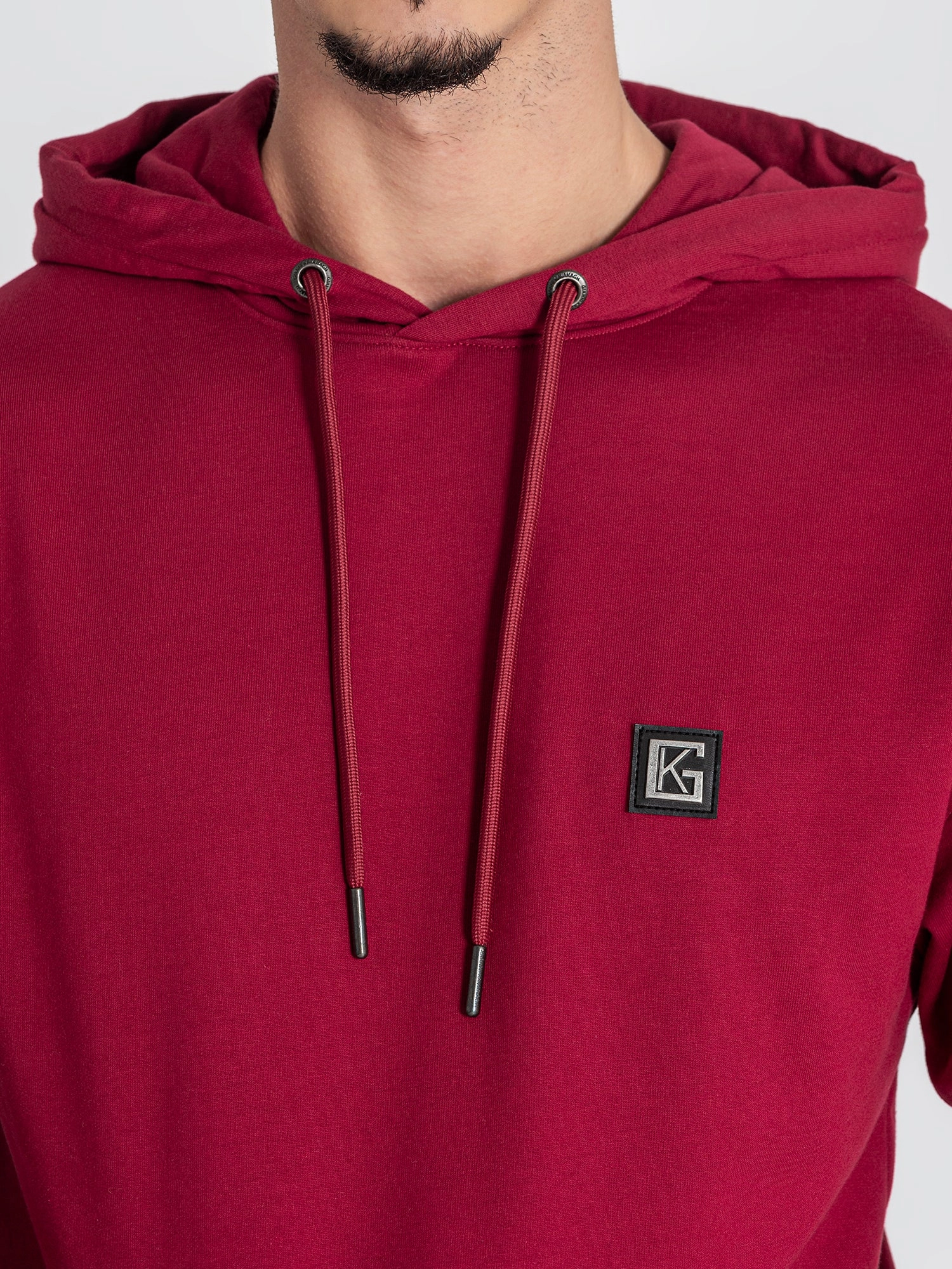 Burgundy GK Plaque Hoodie