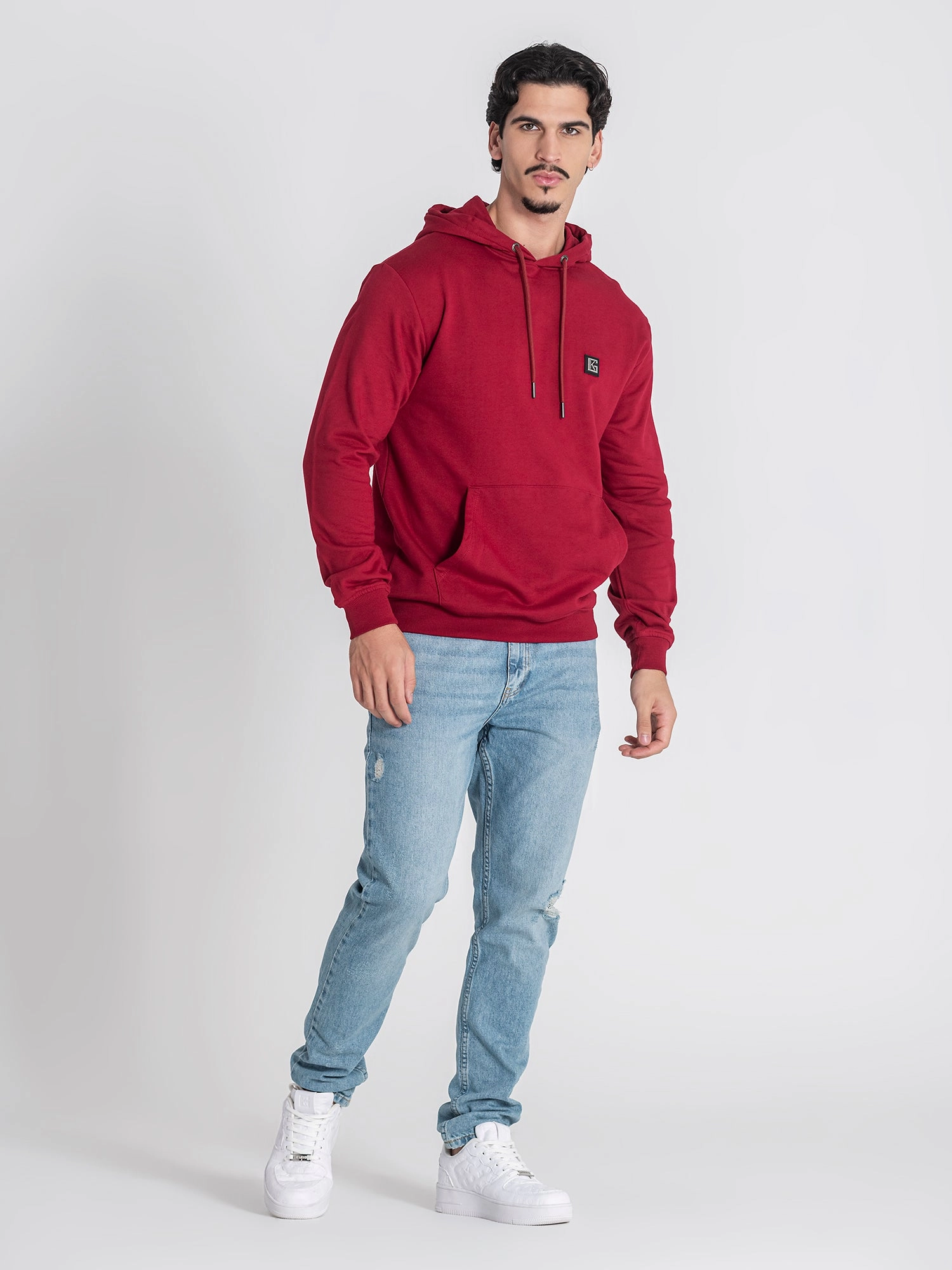 Burgundy GK Plaque Hoodie