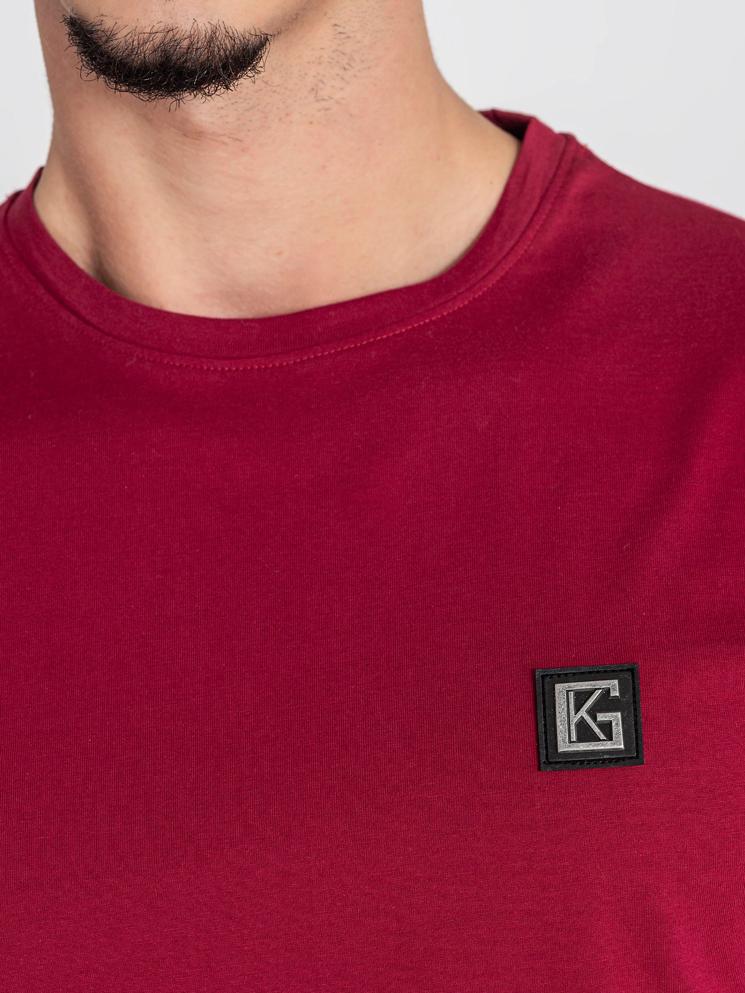 Burgundy GK Plaque Tee
