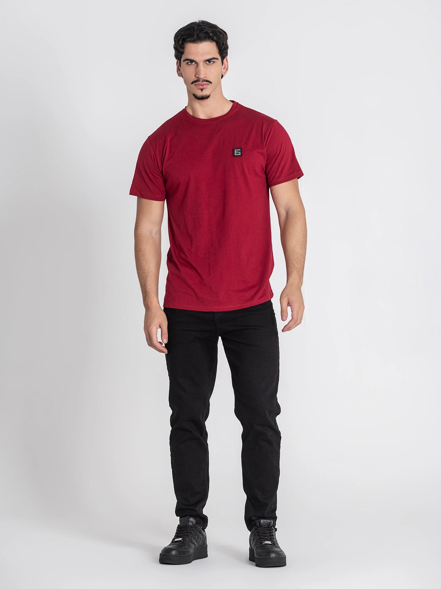 Burgundy GK Plaque Tee