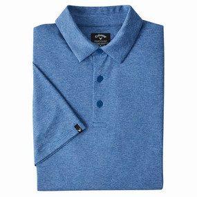 Callaway Premium Heather Soft Touch Golf Polo Galaxy Blue Heather - SS25 Men