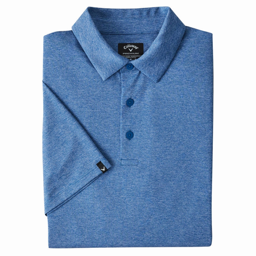 Callaway Premium Heather Soft Touch Golf Polo Galaxy Blue Heather - SS25 Men