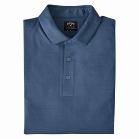 Callaway Premium Jacquard Golf Polo Galaxy Blue - SS25 Men