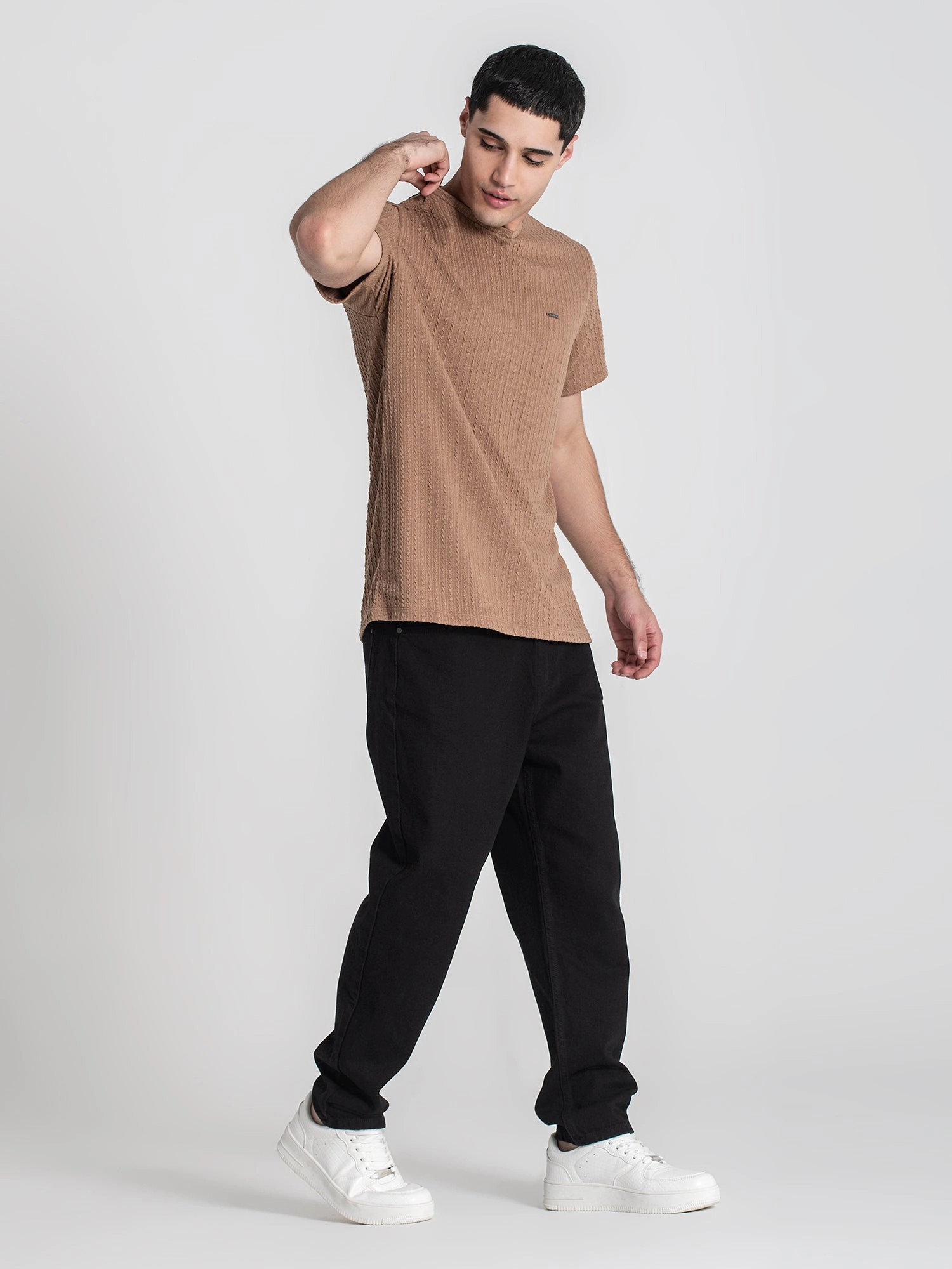 Camel Braid Tee