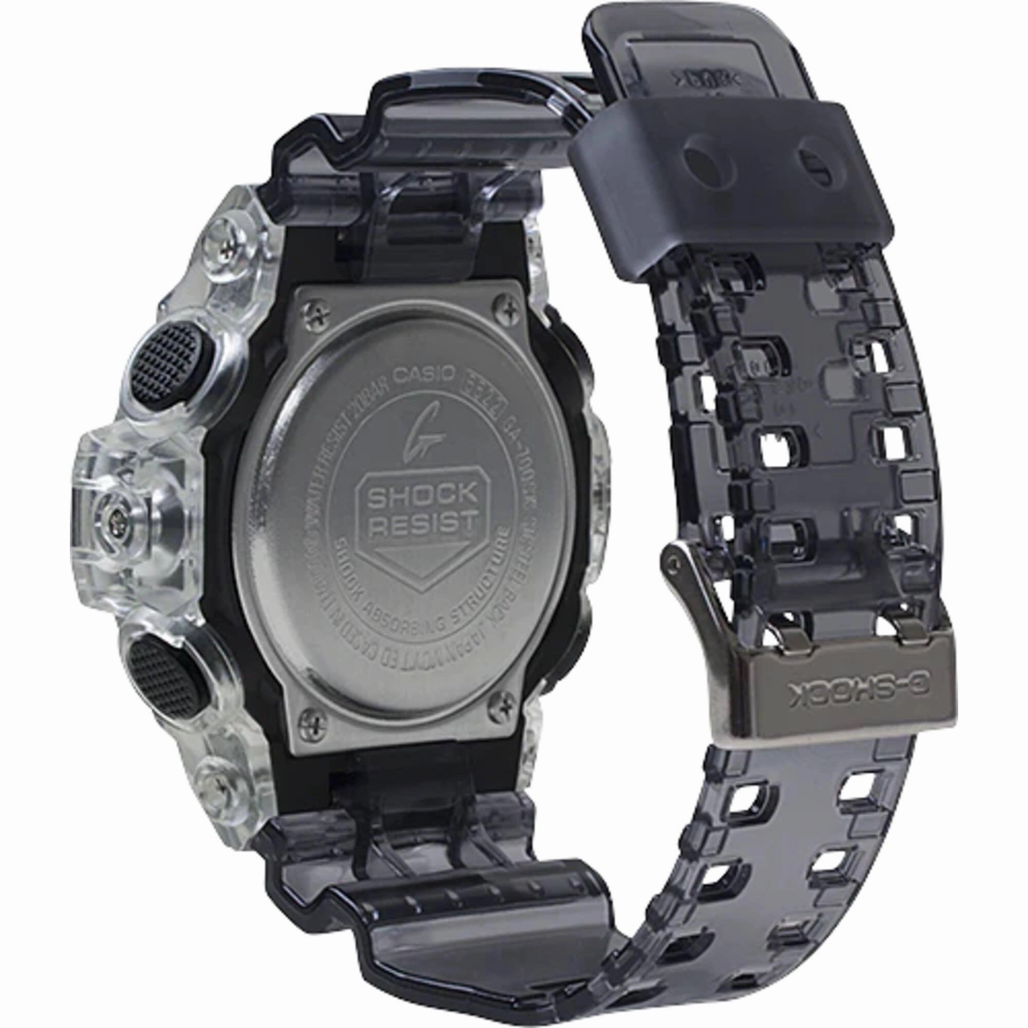 Casio Men's Dive Watch - G-Shock Grey Transparent Strap Shock Resistant | GA700SK-1A