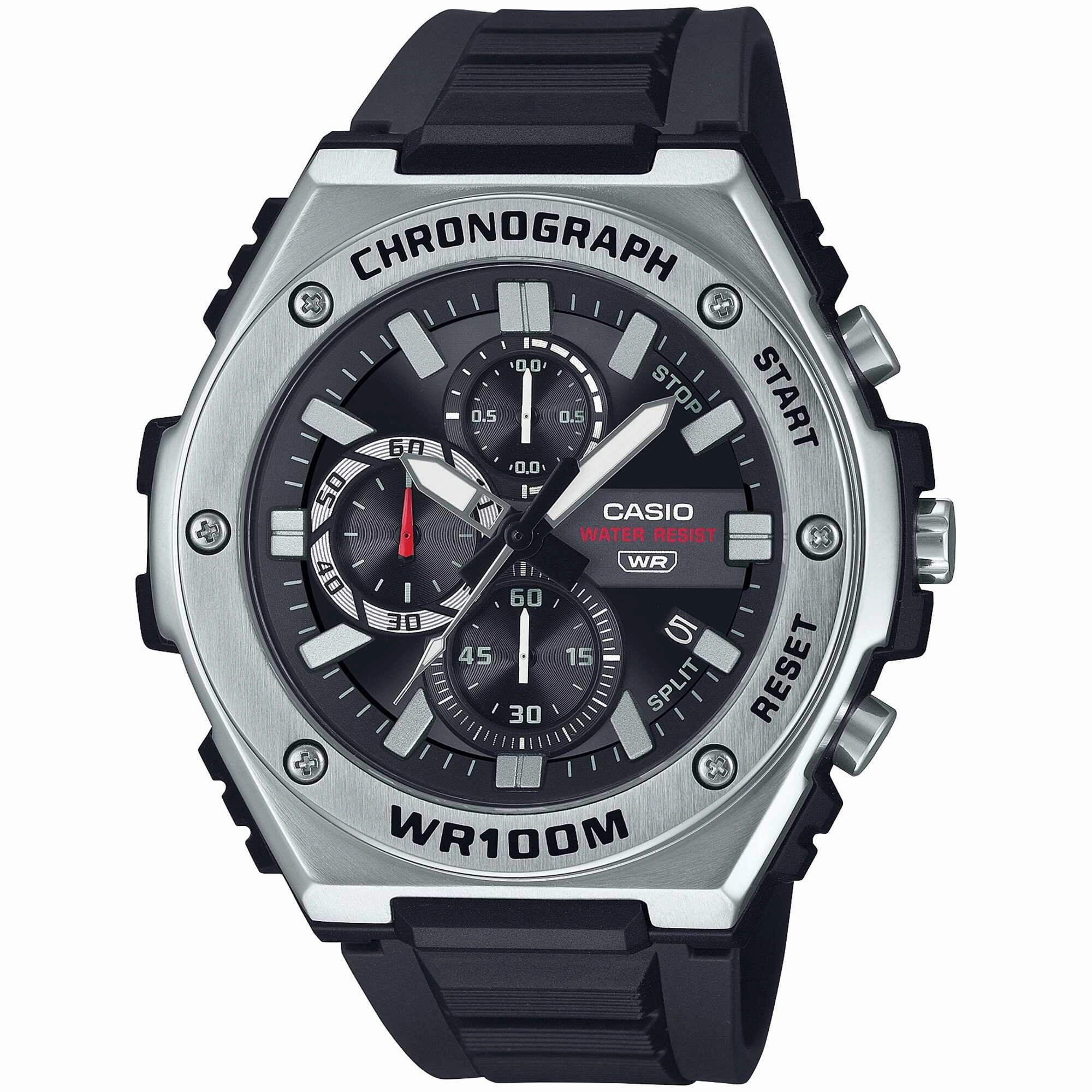 Casio Men's Watch - Chronograph Quartz Black Dial Resin Strap | MWA300H-1A