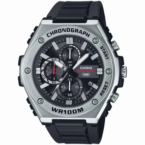 Casio Men's Watch - Chronograph Quartz Black Dial Resin Strap | MWA300H-1A