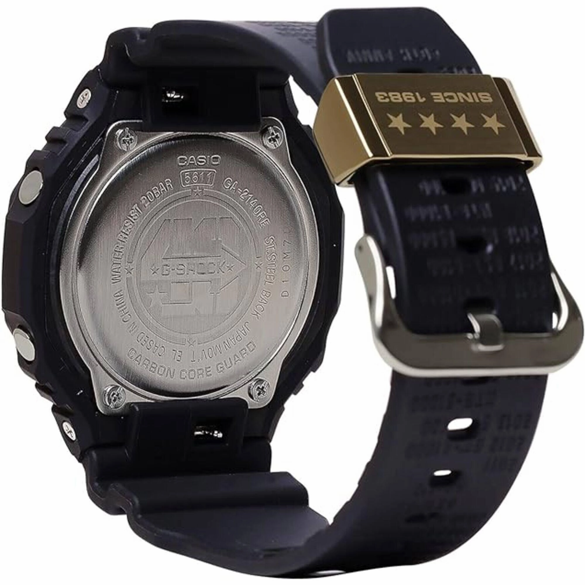 Casio Men's Watch - G-Shock Black Analog-Digital Dial Resin Strap | GA-2140RE-1ACR