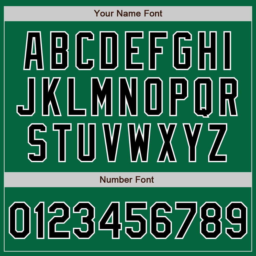Custom Kelly Green Black-White Authentic Baseball Jersey