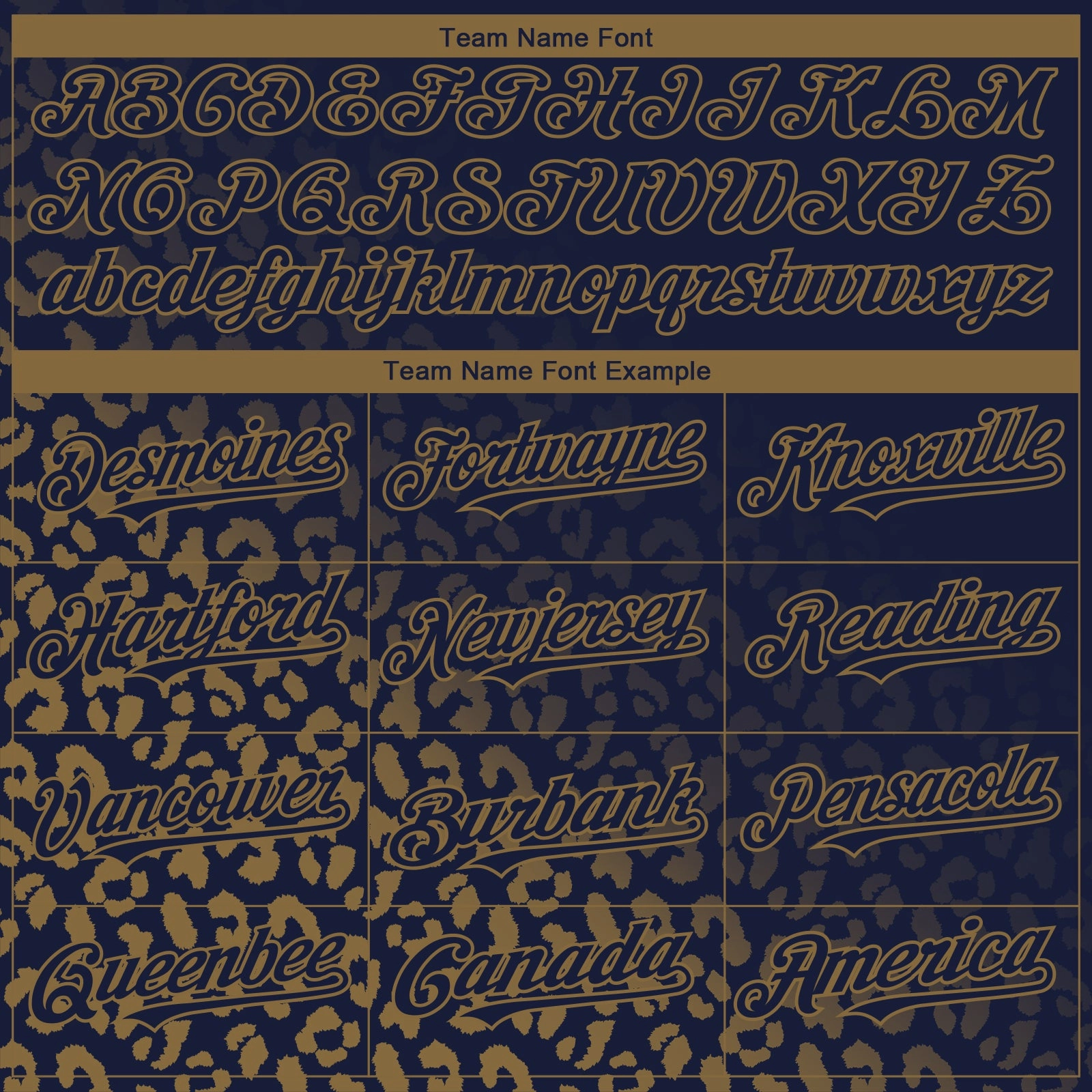 Custom Navy Old Gold 3D Pattern Design Leopard Print Fade Fashion Authentic Baseball Jersey