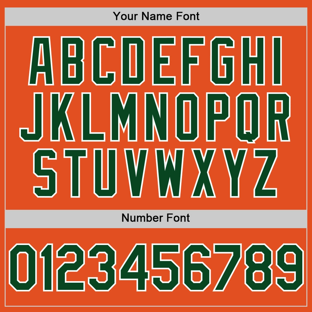 Custom Orange Green-White Line Authentic Baseball Jersey