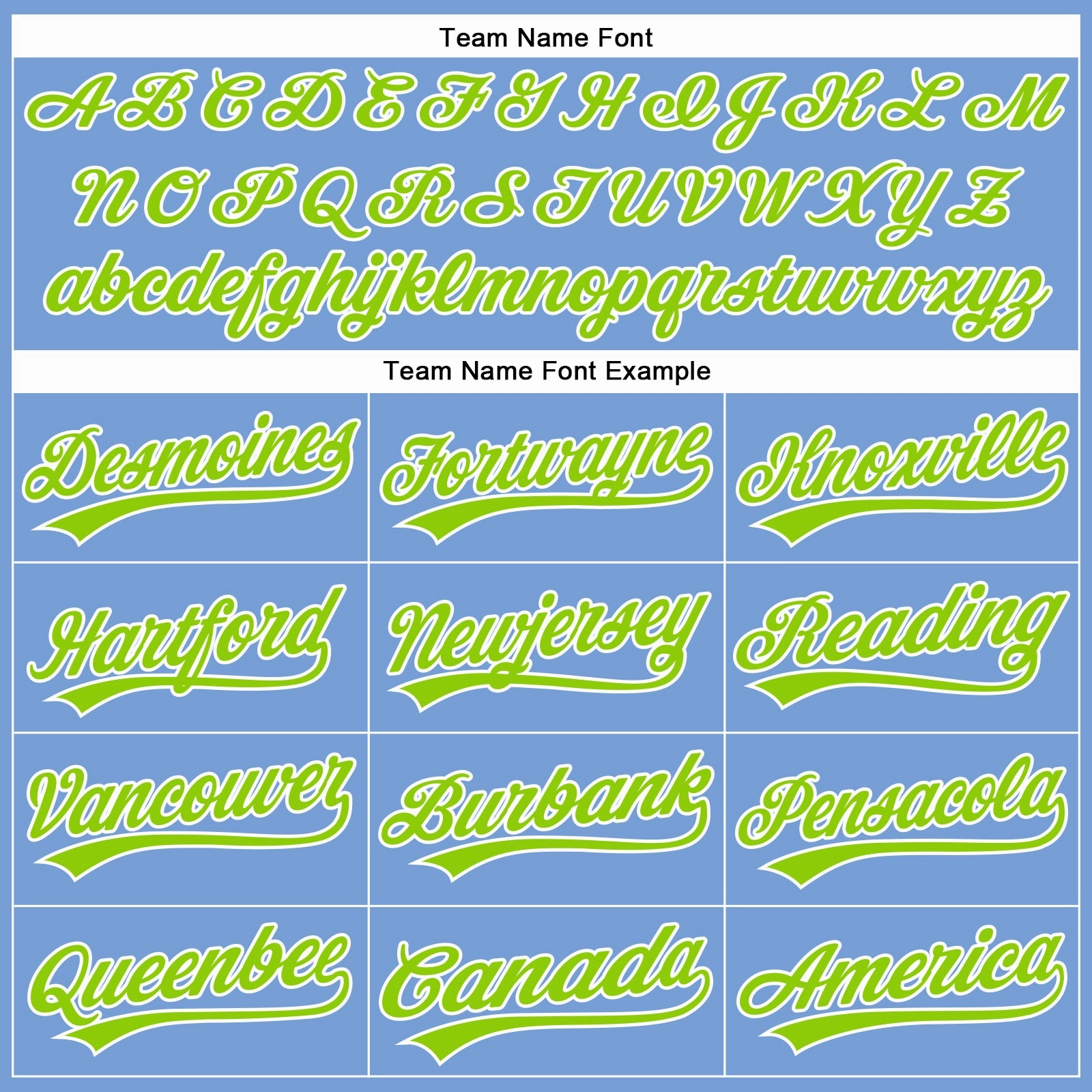 Custom Powder Blue Neon Green-White Authentic Baseball Jersey
