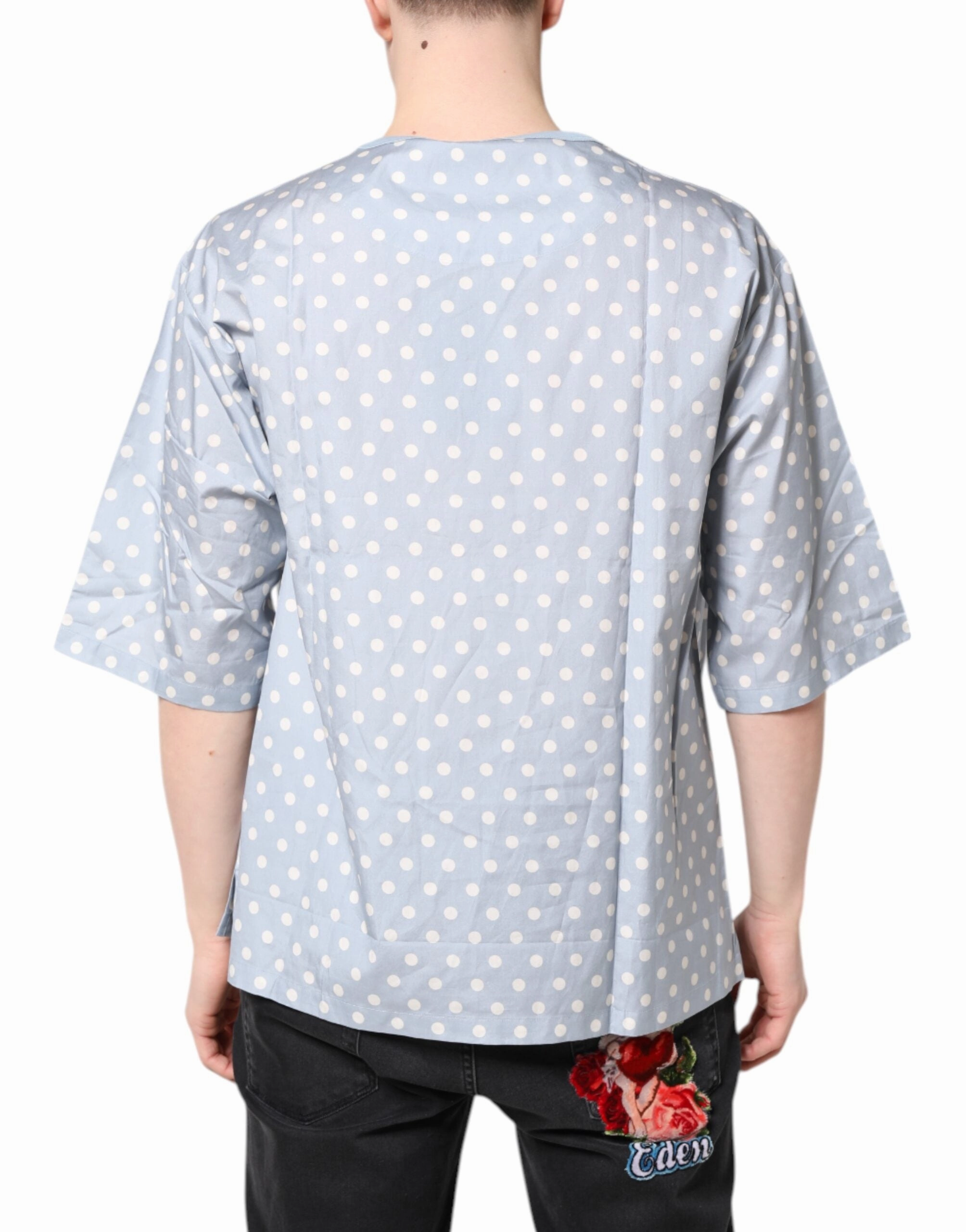 Dolce & Gabbana blue Graphic Print Short Sleeve Men's T-shirt