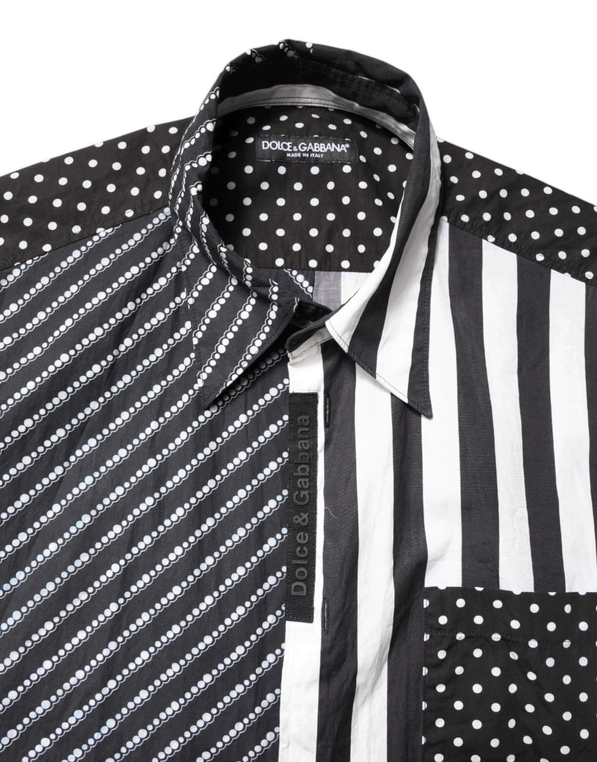 Dolce & Gabbana  Stripe Button Down Casual Men's Shirt (Pre-Owned)
