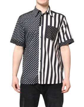 Dolce & Gabbana  Stripe Button Down Casual Men's Shirt (Pre-Owned)