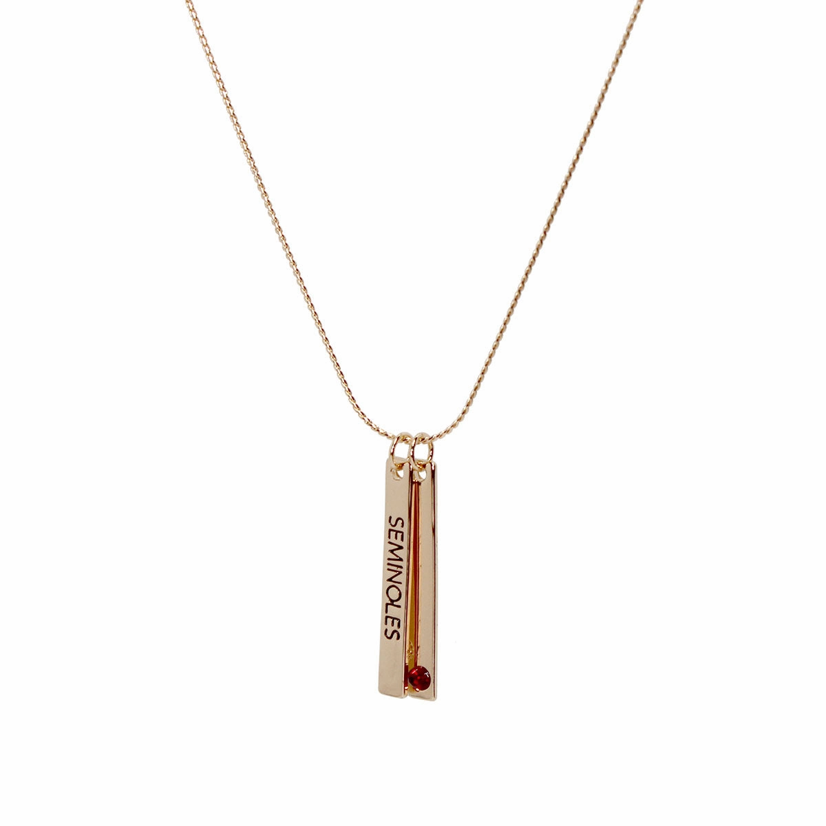 Emerson Street Seminoles Vertical Bar Charm Necklace