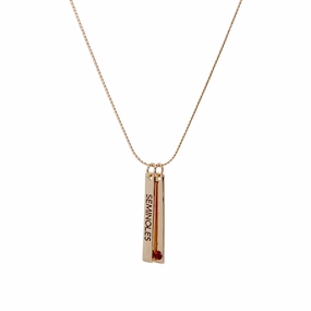 Emerson Street Seminoles Vertical Bar Charm Necklace