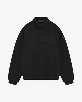 FOG ESSENTIALS FALL24 FLEECE POLO JET BLACK