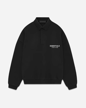FOG ESSENTIALS HOLIDAY24 FLEECE POLO LONG SLEEVE BLACK