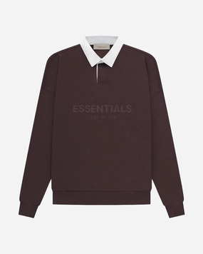 FOG ESSENTIALS SS23 SILICON PLUM WAFFLE BONDED POLO RUGBY CREWNECK