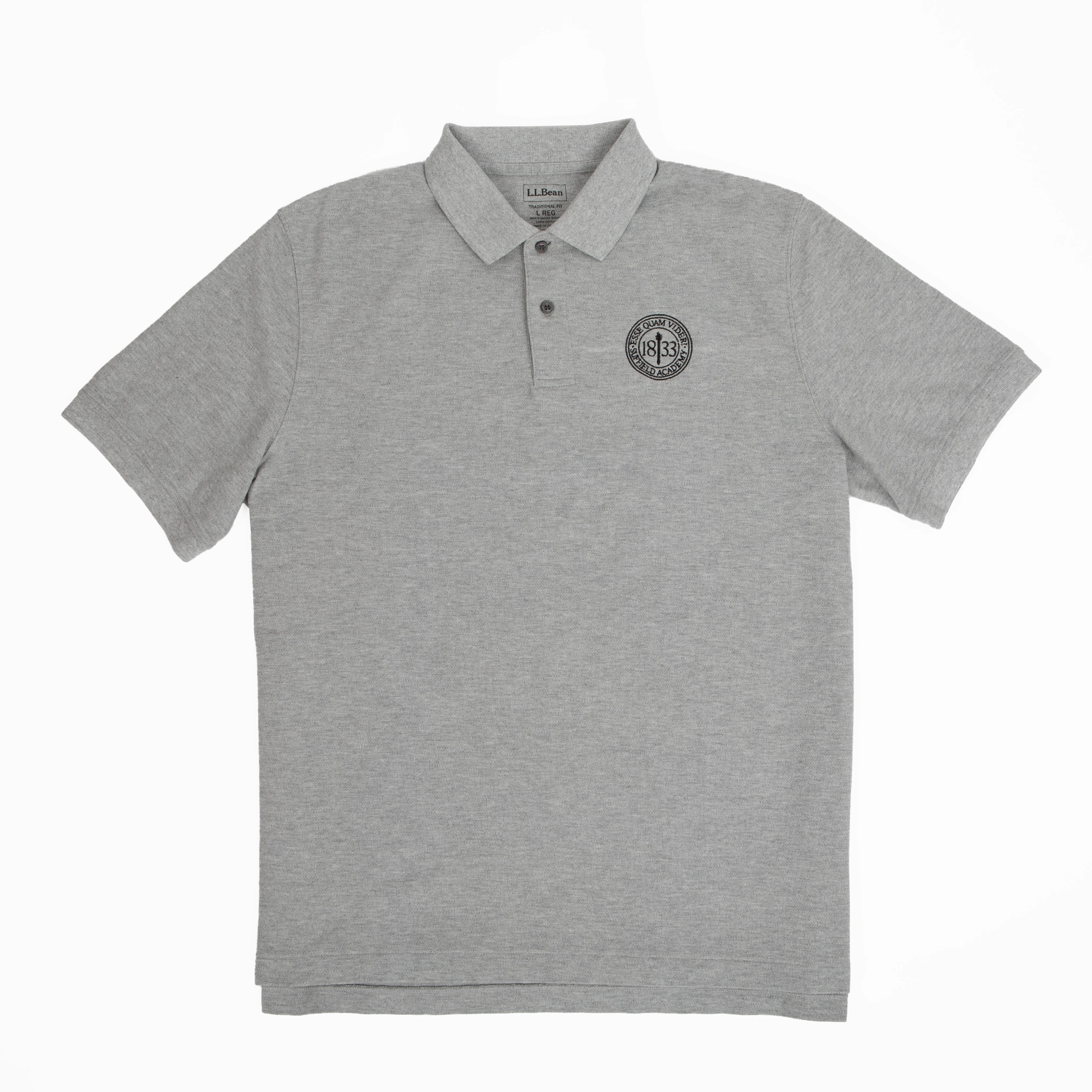 LL Bean Men's Knit Grey Polo