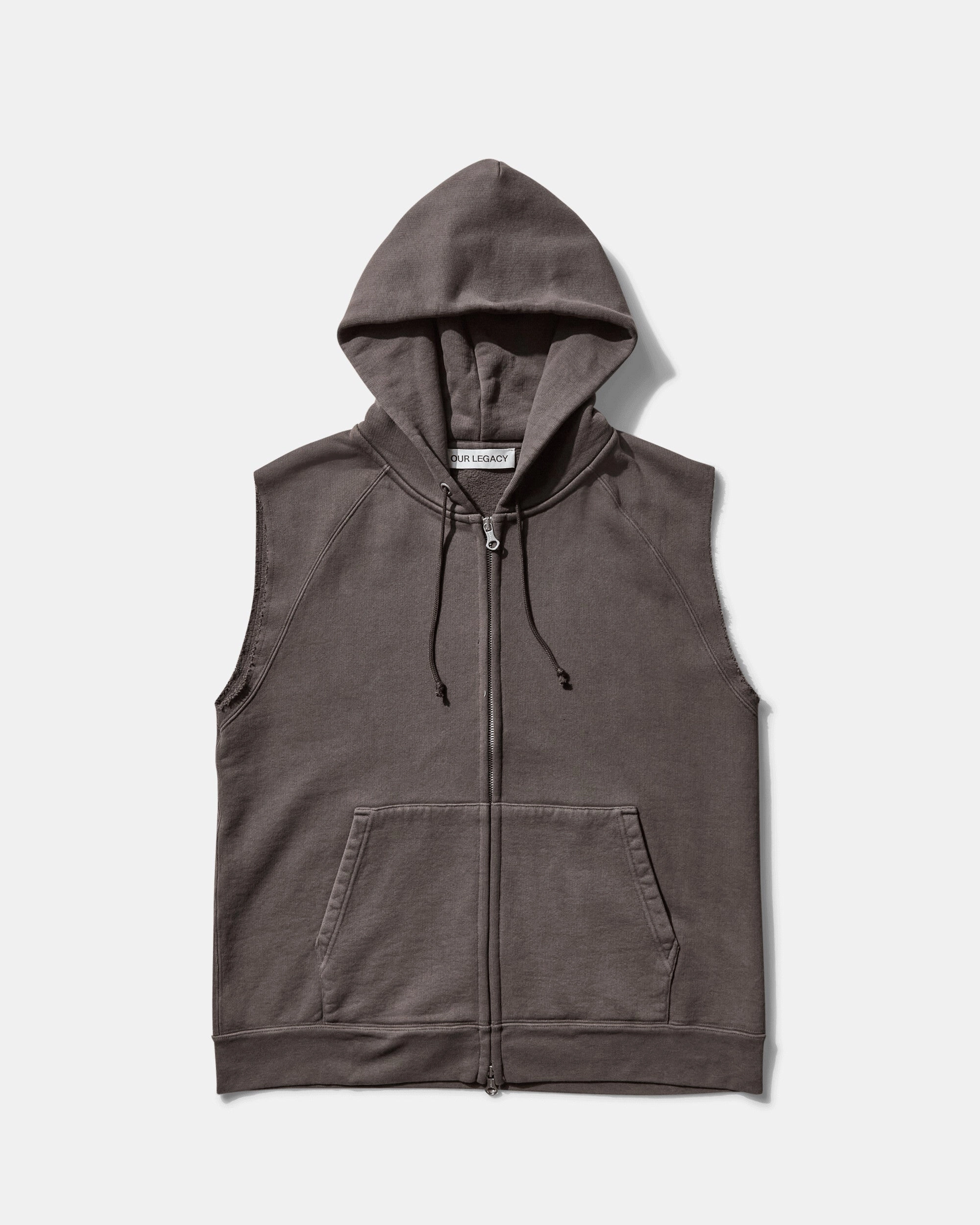 Men's Motor Hood Vest Brown Sun Fade