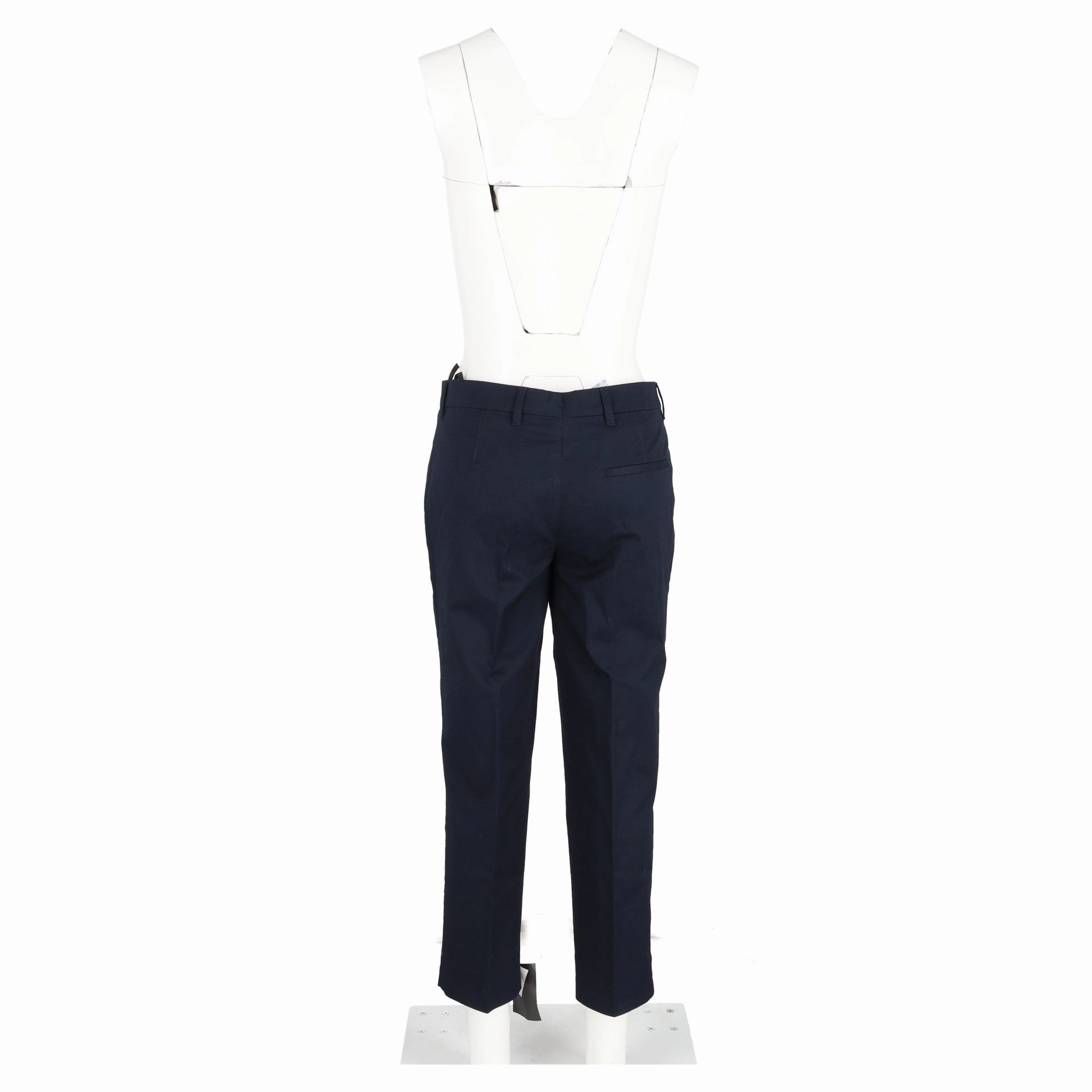 Miu Miu Trousers in Navy Blue Polyester