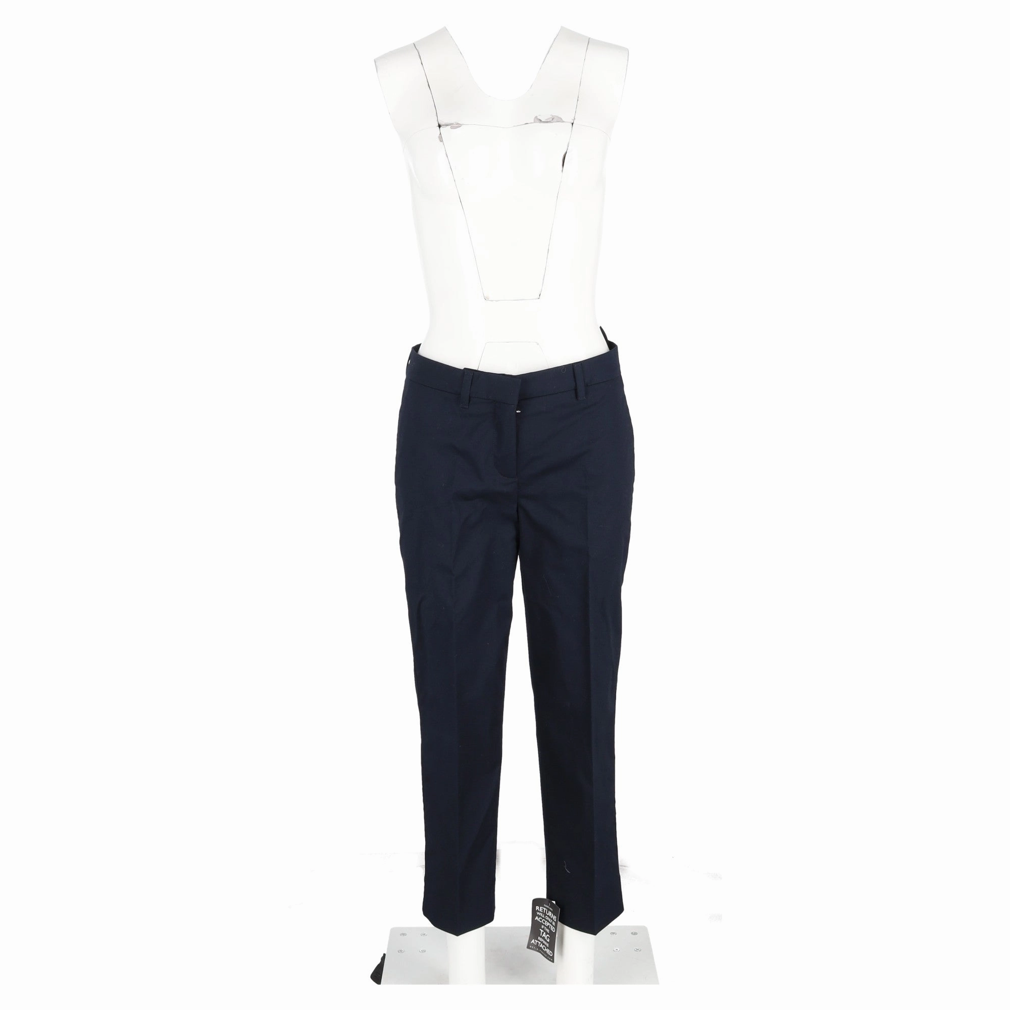 Miu Miu Trousers in Navy Blue Polyester