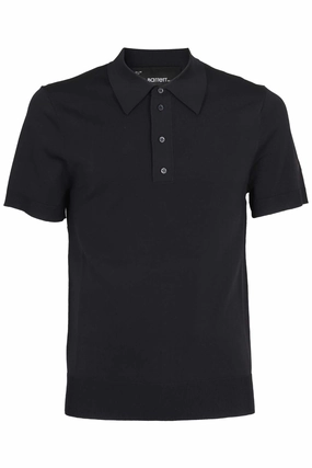 Neil Barrett Logo Debossed Buttons Polo Shirt