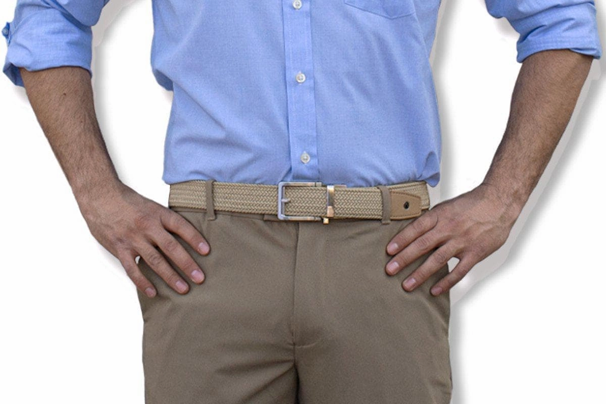 Nexbelt Braided Tan Golf Belt 1.38 [35mm]