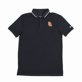 Nike Black Polo with SA in Orange