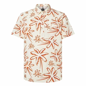 Oakley - Men's Deco Palms Rc Short Sleeve Button Down Shirt (FOA404293 9S8)