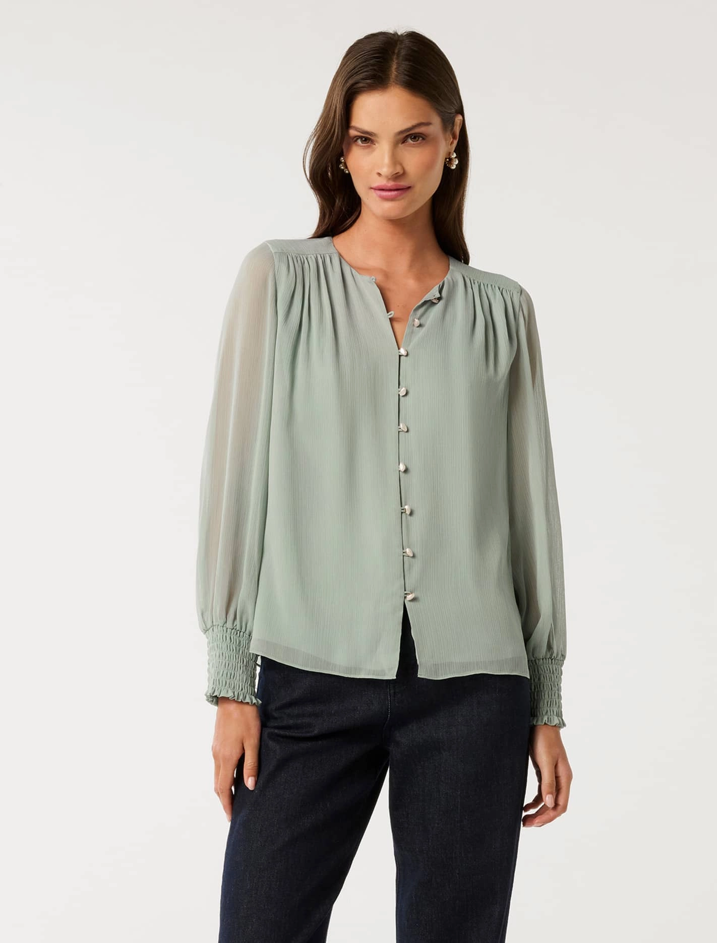 Piper Gathered Yoke Blouse