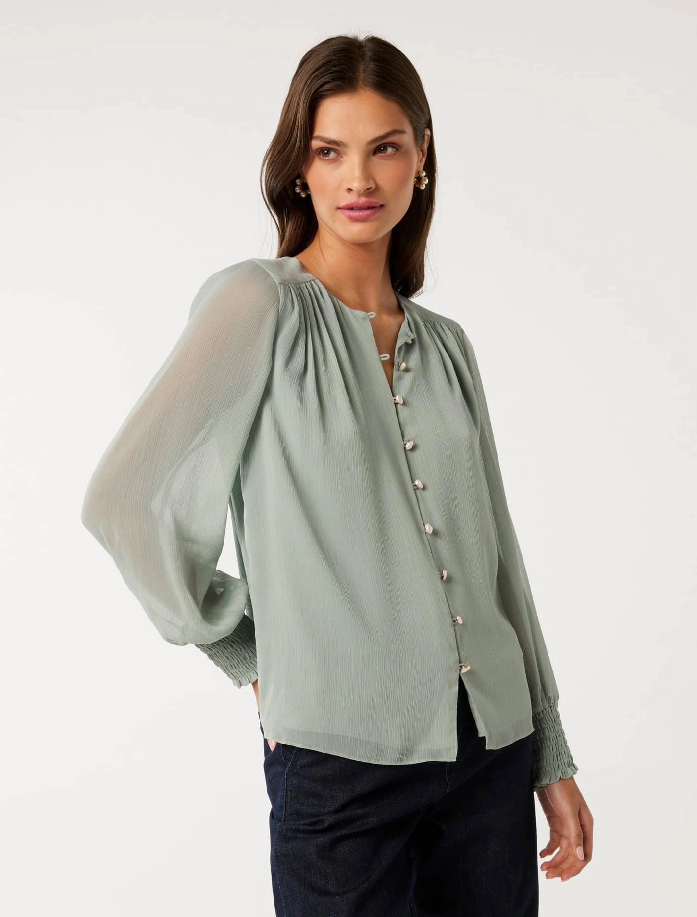 Piper Gathered Yoke Blouse